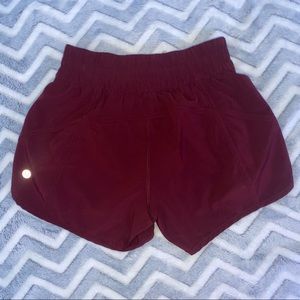 Maroon Lululemon Tracker Short V - Size 4